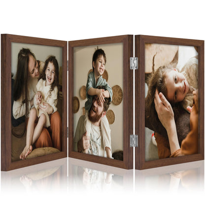 decorUhome Black Triple 4x6 Picture Frame Vertical