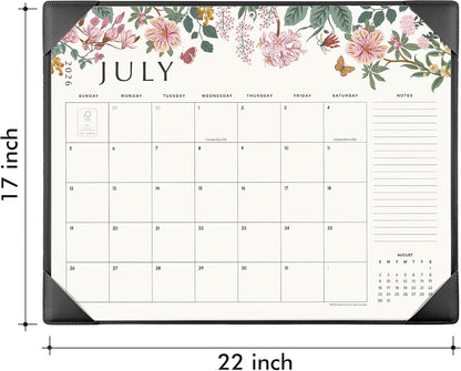Cabbrix Desk Calendar 2027, Large Desk Pad Calendar 22 x 17" (Black)