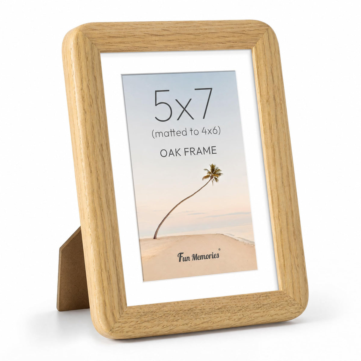 6x6 Picture Frame, USA-Sourced Walnut Wood Photo Frame with Tempered Glass, Handcrafted Rustic Farmhouse Frame for Wall & Tabletop Display, Matted to 4x4