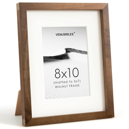 4x6 Picture Frame, USA-Sourced Natural Maple Wood Photo Collage Frame with HD Tempered Glass, Modern Simple 4 x 6 Wooden Frame Matted to 3.5x5, Gallery Wall Frames for Art, Wall or Tabletop Display