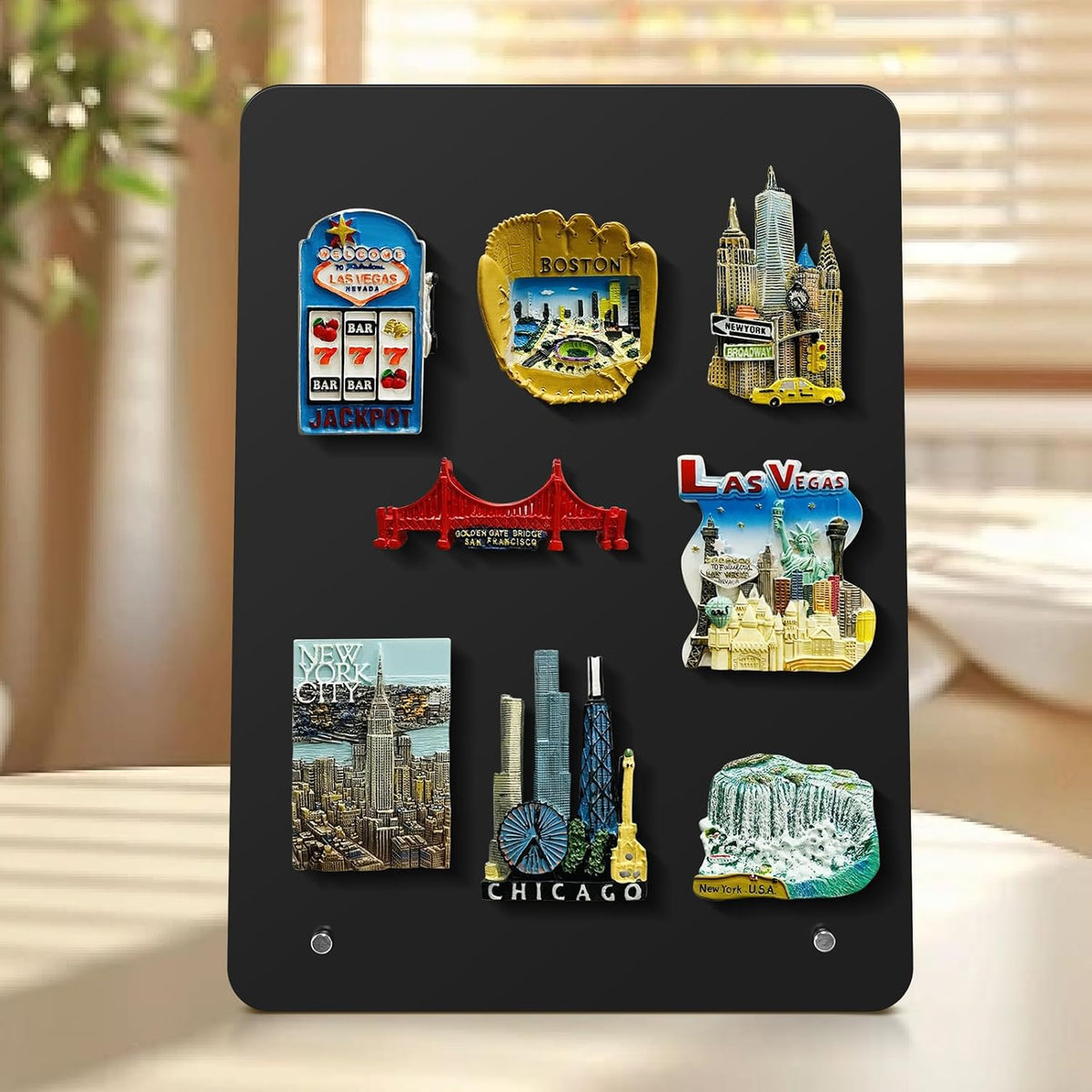 2 Pack Magnetic Board - Black Magnet Display Stand