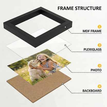 Lyeasw 3.5x5 Picture Frame Double Hinged, Classic Two Opening 3.5 by 5 Family Dual Photo Frame with Glass, Black Folding Free-Standing Vertical Frame for Tabletop,Desktop or Shelf