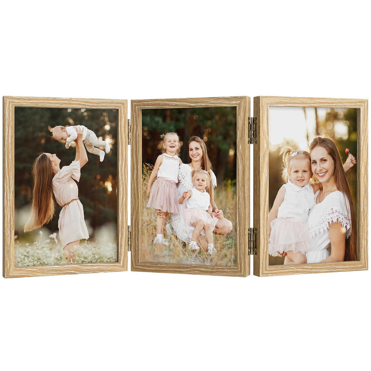 5x7 Double Picture Frame Tabletop Display for Photos Pink