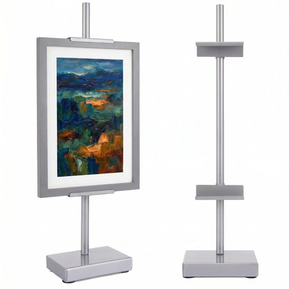 18” Black Steel Adjustable Tabletop Easel Stand,Picture Frame Holder Stand for Display,Art Easel Photo Stands for Sign,Plates,Painting,Artwork,Poster,Books