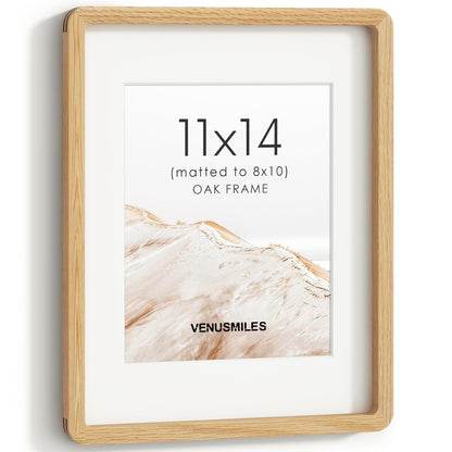 4x6 Picture Frame, USA-Sourced Natural Maple Wood Photo Collage Frame with HD Tempered Glass, Modern Simple 4 x 6 Wooden Frame Matted to 3.5x5, Gallery Wall Frames for Art, Wall or Tabletop Display
