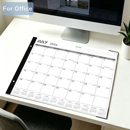 KOPEESY Desk Calendar 2026-2027, Jul 2026 - Dec 2027, 18-Month, 22" x 17"
