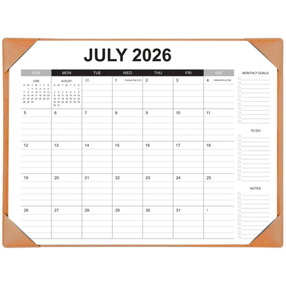 Desk Calendar 2026-2027 with Desk Mat – 22" x 17" Large Desk Pad Calendar Runs from July 2026 to December 2027, Office Supplies Desktop Monthly Calendar for Home & Office