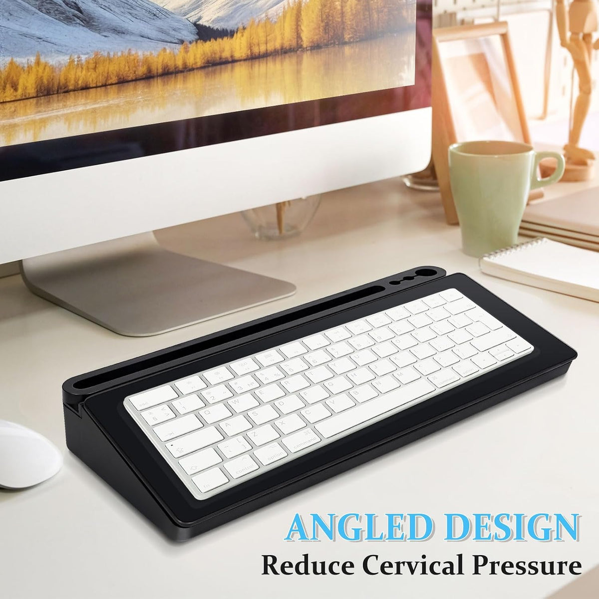 DOLLAR BOSS Glass Desk Whiteboard Small Dry Erase Board, All Black