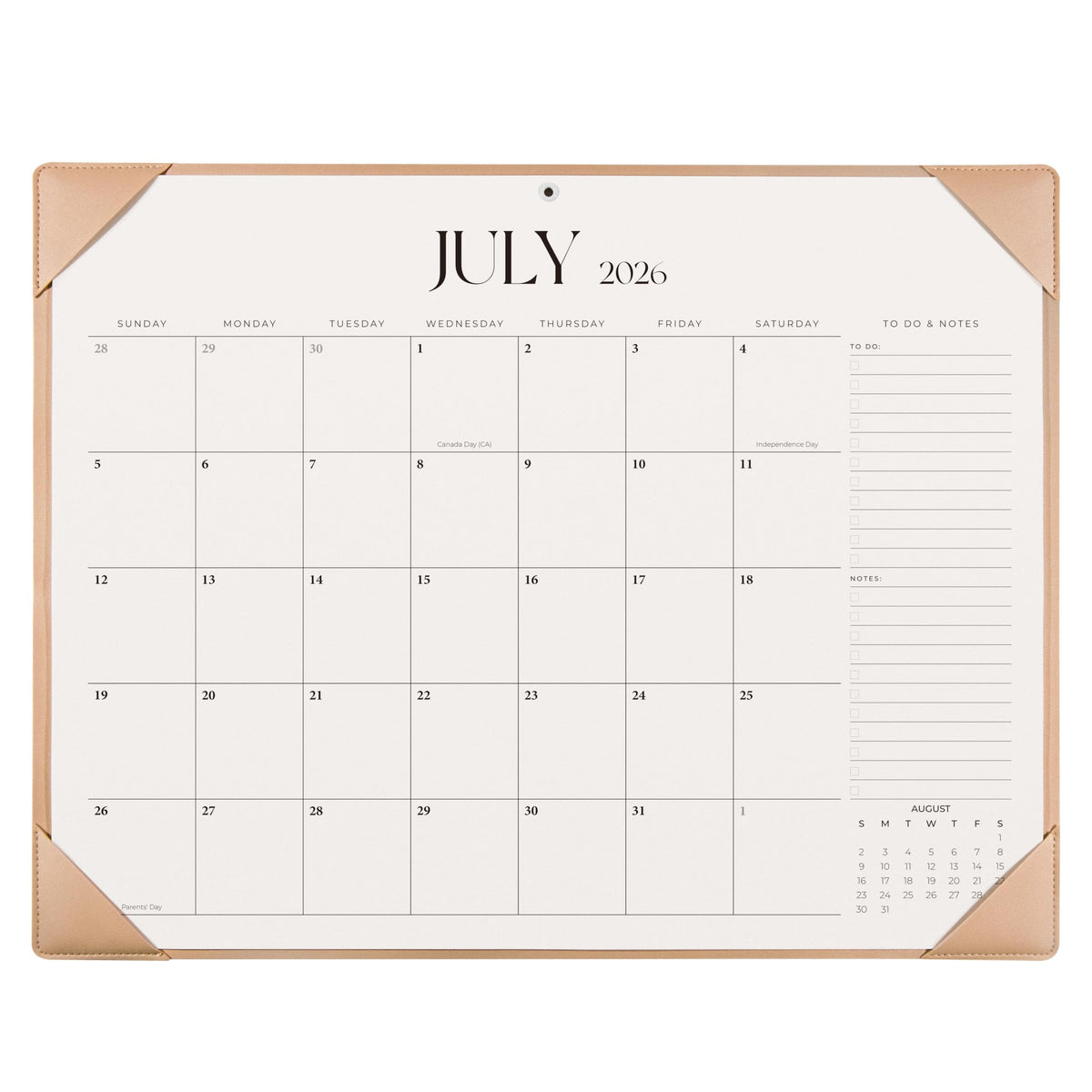 Simplified Desk Calendar 2026-2027 with Desktop Mat, Desk Pad Calendar from July 2026 to December 2027, 14 x 11 Inch, Desk Blotter Calendar for Home Office and School, Easy Planning, Black