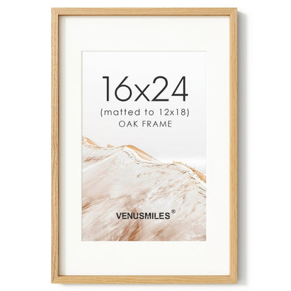 4x6 Picture Frame, USA-Sourced Natural Maple Wood Photo Collage Frame with HD Tempered Glass, Modern Simple 4 x 6 Wooden Frame Matted to 3.5x5, Gallery Wall Frames for Art, Wall or Tabletop Display