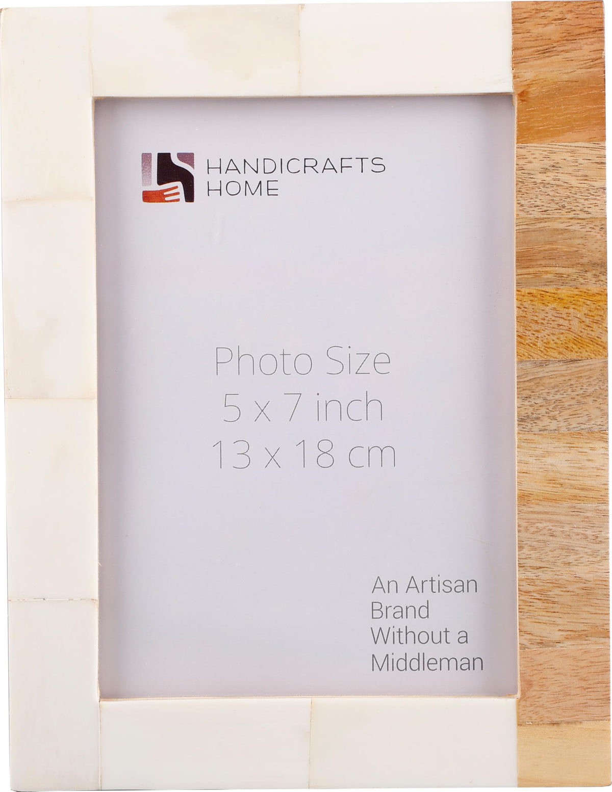 Handicrafts Home Handmade 5x7 Wood Picture Frame Neutral Modern Home Decor