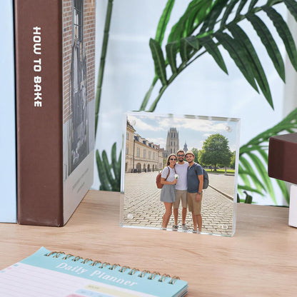 Fixwal 4x4 Acrylic Picture Frame, with Magnetic Desktop, 3 Pack