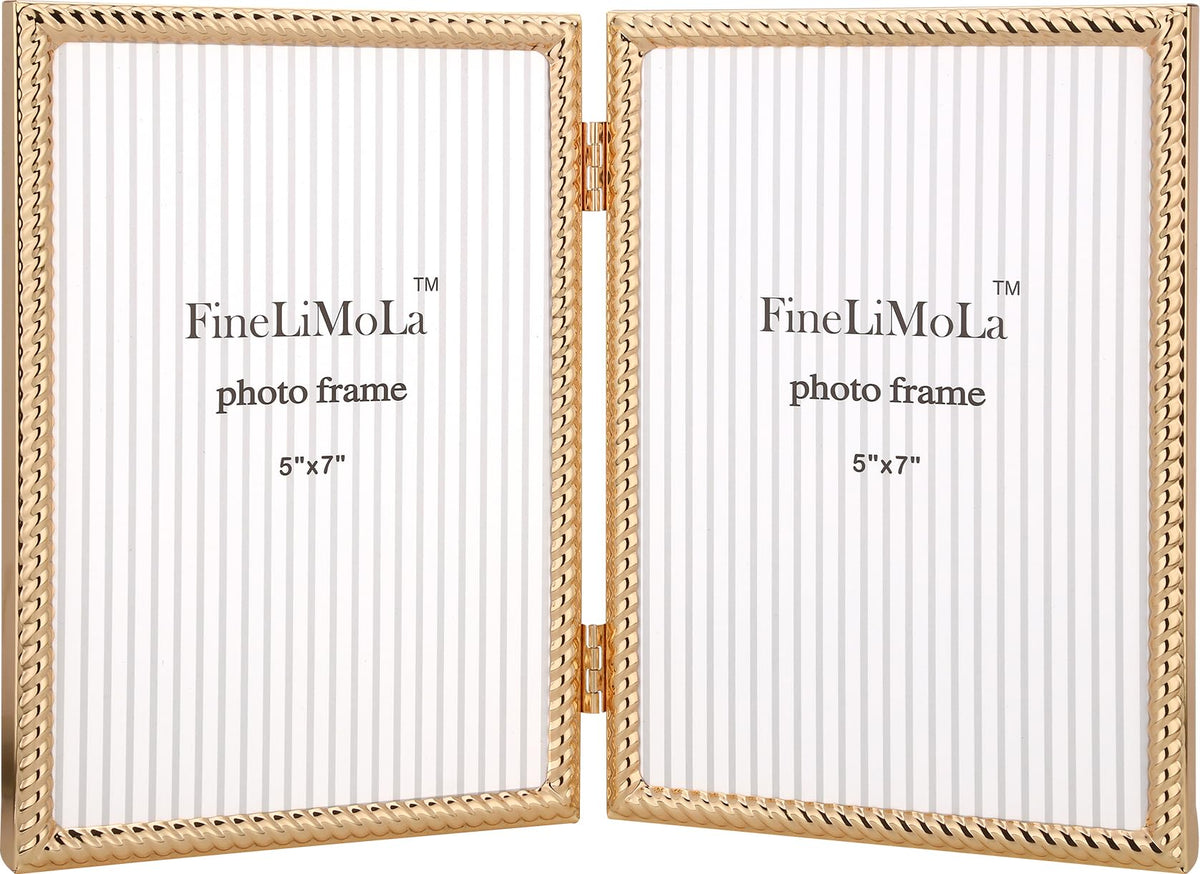5x7'' Silver Rope Design Metal Picture Frames with Hi Quality Velvet Backing and Real Glass Front,Silver Photo Frame 7x5'' for Desktop Display Or Wall Hanging