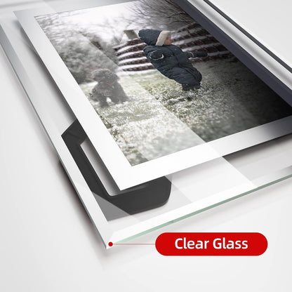 5x7 Picture Frames - 2 Pack Glass Photo Frame for Tabletop/Desktop Display, Horizontal/Vertical Orientation, Silver Finish