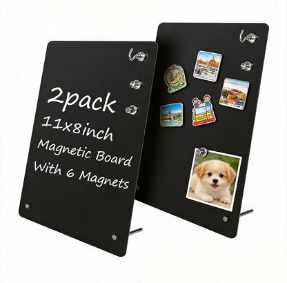 2 Pack Magnetic Board - Black Magnet Display Stand