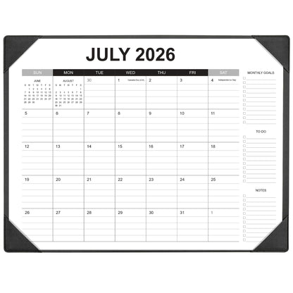 Desk Calendar 2026-2027 with Desk Mat – 22" x 17" Large Desk Pad Calendar Runs from July 2026 to December 2027, Office Supplies Desktop Monthly Calendar for Home & Office
