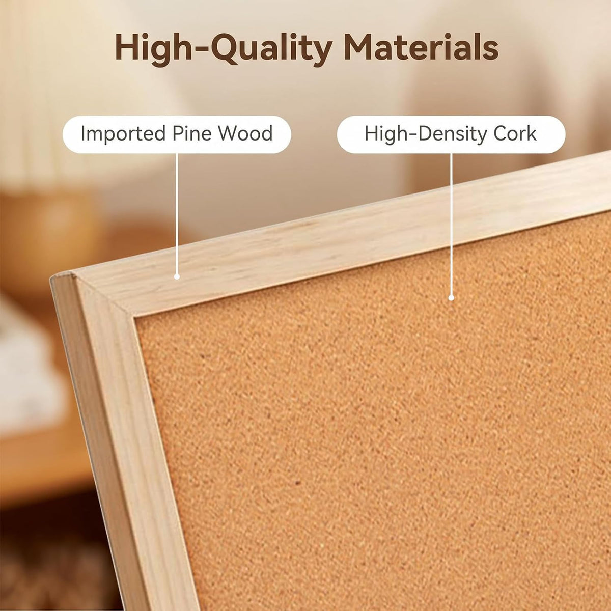 2 Pack Cork Board Bulletin Board with Wooden Stand, 11.8 x 7.87 Inch