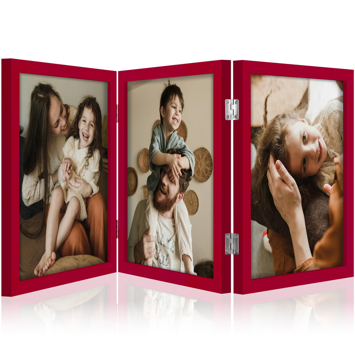 decorUhome Black Triple 4x6 Picture Frame Vertical