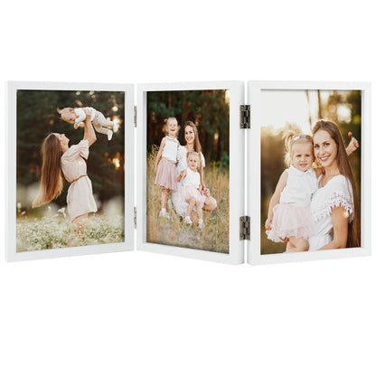 5x7 Triple Picture Frame Tabletop Display for Photos Pink