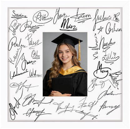 eletecpro 11x14 Signable Picture Frame with Clear Acrylic Cover, Signature Photo Frame with Mat Display 5x7 Photo for Tabletop or Wall, Wedding Guest Book Alternative, Graduation Decoration, Black