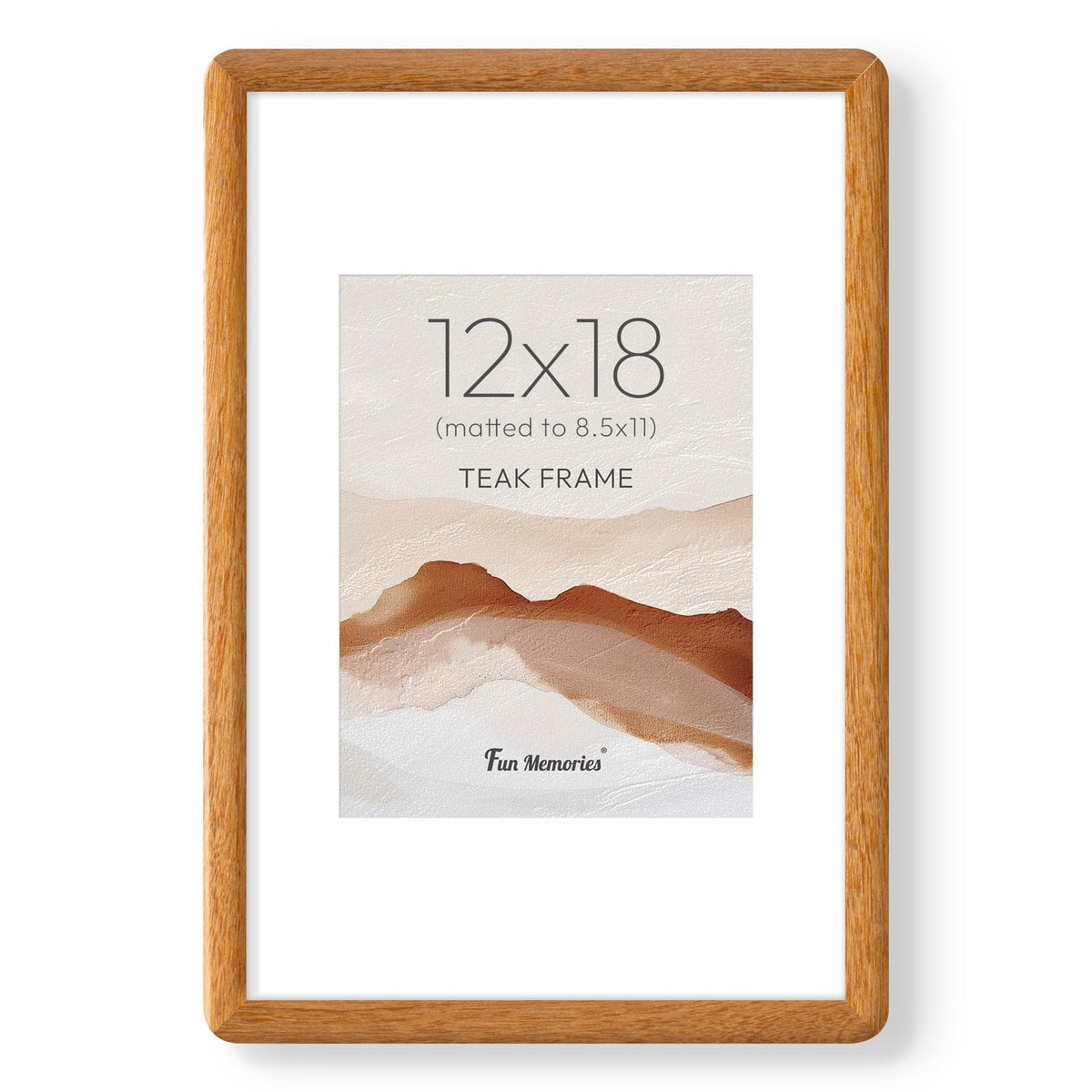 6x6 Picture Frame, USA-Sourced Walnut Wood Photo Frame with Tempered Glass, Handcrafted Rustic Farmhouse Frame for Wall & Tabletop Display, Matted to 4x4