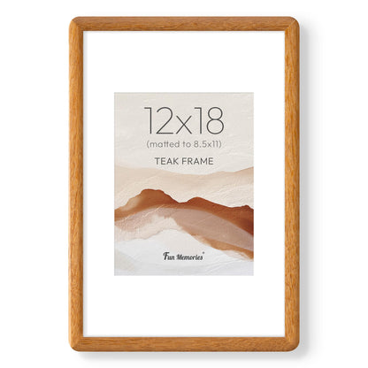 6x6 Picture Frame, USA-Sourced Walnut Wood Photo Frame with Tempered Glass, Handcrafted Rustic Farmhouse Frame for Wall & Tabletop Display, Matted to 4x4