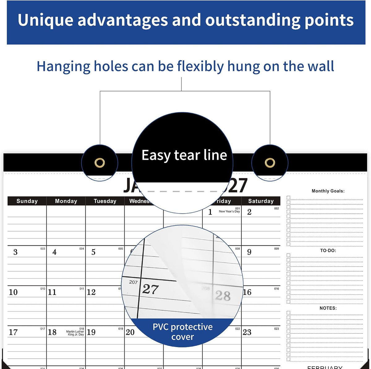 Desk Calendar 2026-2027,July 2026 to December 2027, Desk calendar 2026-2027 with to-do list,2027 Calendar 18 Months,Calendar 2026-2027-17" x 12" for Home or Office.