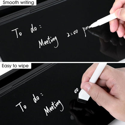 Varhomax Glass Desk Whiteboard Gray with Calculator