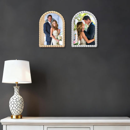 4x6‘’ Gold Arched Picture Frame,Tempered Real Glass Photo Frame with Premium Velvet Backing,for Tabletop & Shelf Display Decorative Frame for Home Office Decor