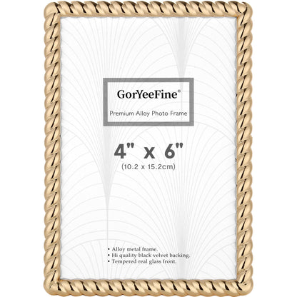 4x6‘’ Gold Arched Picture Frame,Tempered Real Glass Photo Frame with Premium Velvet Backing,for Tabletop & Shelf Display Decorative Frame for Home Office Decor
