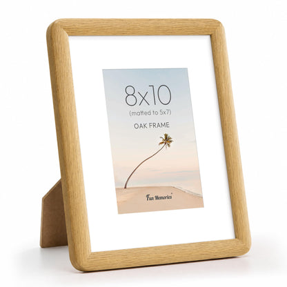 6x6 Picture Frame, USA-Sourced Walnut Wood Photo Frame with Tempered Glass, Handcrafted Rustic Farmhouse Frame for Wall & Tabletop Display, Matted to 4x4