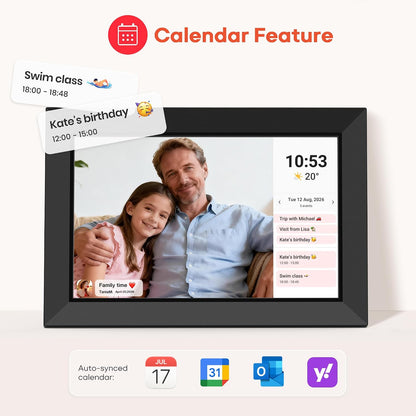Frameo Digital Picture Frame,10.1" Electronic Photo Frames WiFi, 32GB
