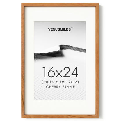 4x6 Picture Frame, USA-Sourced Natural Maple Wood Photo Collage Frame with HD Tempered Glass, Modern Simple 4 x 6 Wooden Frame Matted to 3.5x5, Gallery Wall Frames for Art, Wall or Tabletop Display