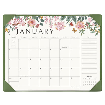 Cabbrix Desk Calendar 2027, Large Desk Pad Calendar 22 x 17" (Black)