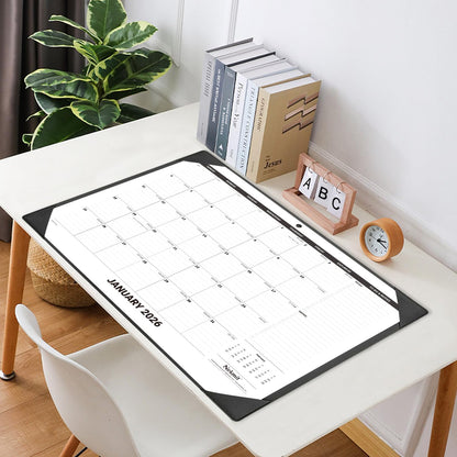 Nekmit Large Desk Calendar 2026 with Desk Protecting Pad, Runs from Jan 2026 - Jun 2027, Office Supplies 21" x 16 1/2" Desktop Calendar for Life Planning or Organizing