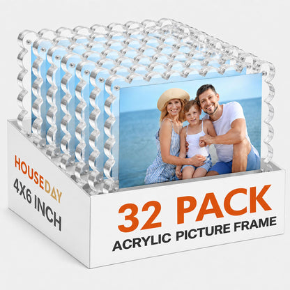 HOUSE DAY 3Pack Acrylic Picture Frame 5x7,Double Sided for Tabletop Display