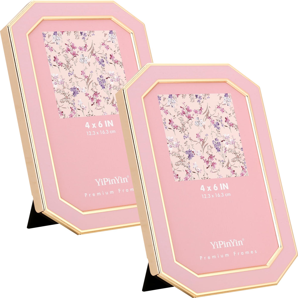 YiPinYin 5x7''Jasper Green Enamel Picture Frames with Gold-Plated Metal Frame Design,HD-Real Glass & Velvet Back,for Countertop,Tabletop Display,Bookshelf,Wall Décor
