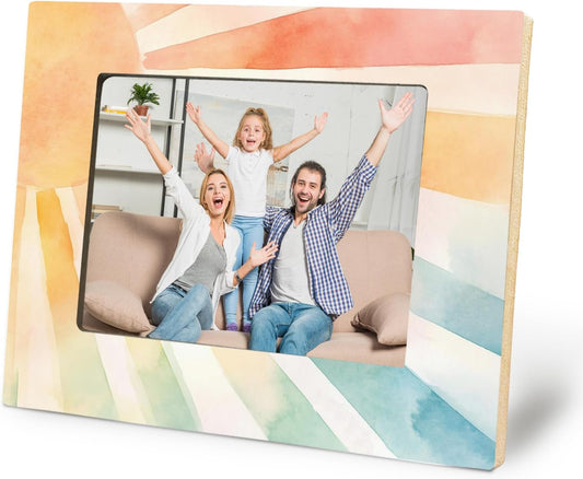 Boho Rainbow Sunshine Nursery Picture Frame 5x7, Boho Photo Frame, Abstract Sunshine Sunrise Sunset Picture Photo Frames for Kids Room Nursery Home Tabletop Desk Shelf Decor