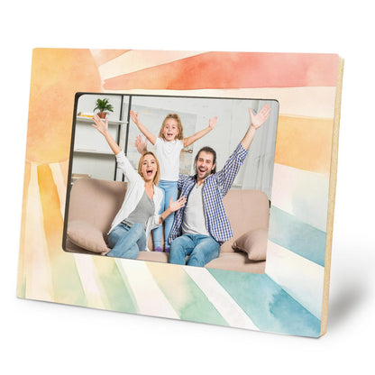 Boho Rainbow Sunshine Nursery Picture Frame 5x7, Boho Photo Frame, Abstract Sunshine Sunrise Sunset Picture Photo Frames for Kids Room Nursery Home Tabletop Desk Shelf Decor