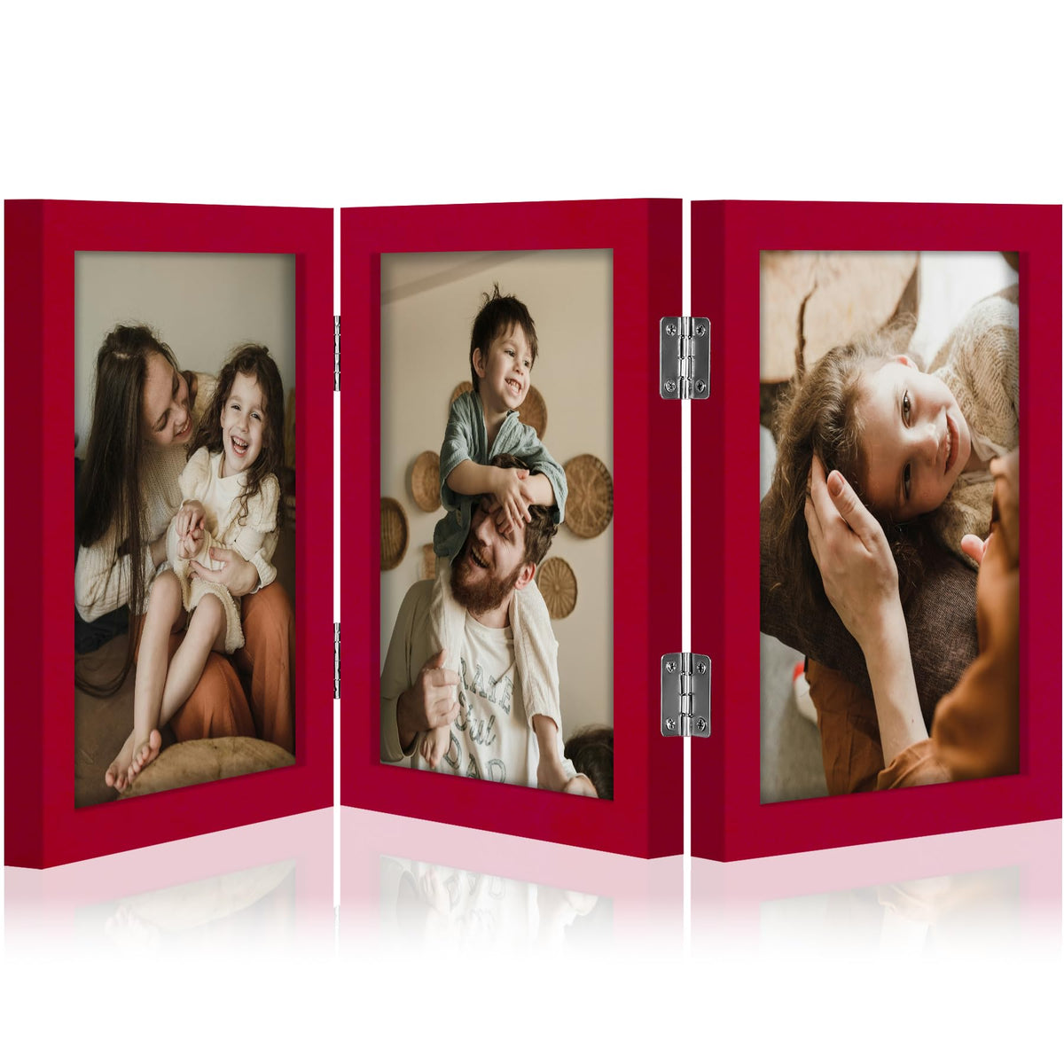decorUhome Black Triple 4x6 Picture Frame Vertical