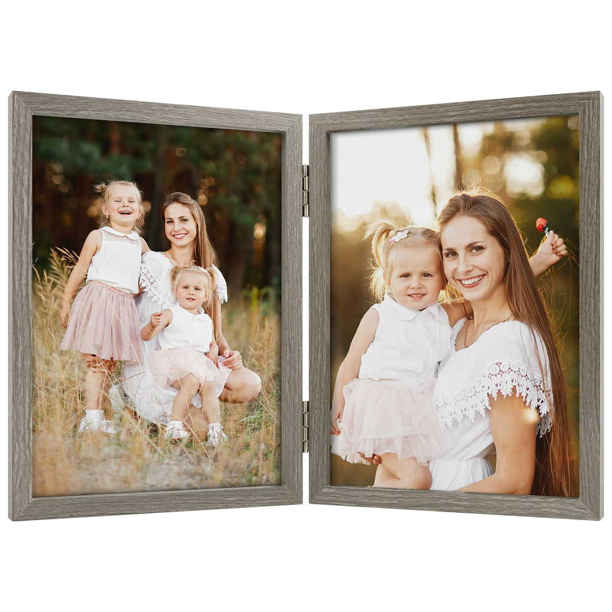 4x6 Triple Picture Frame Tabletop Display for Photos Black
