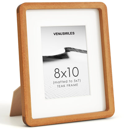 4x6 Picture Frame, USA-Sourced Natural Maple Wood Photo Collage Frame with HD Tempered Glass, Modern Simple 4 x 6 Wooden Frame Matted to 3.5x5, Gallery Wall Frames for Art, Wall or Tabletop Display