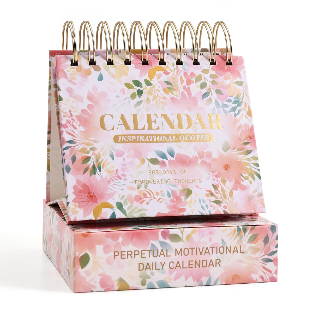 Daily Flip Calendar with Inspirational Quotes - Motivational Perpetual Calendar Desk Office Home Decor for Women, Gifts Desk Accessories for Girls Positive Affirmations