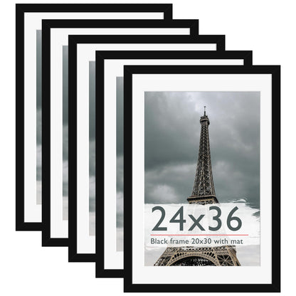 12x12 Picture Frame Sef of 10, for Wall Gallery Decor, Black