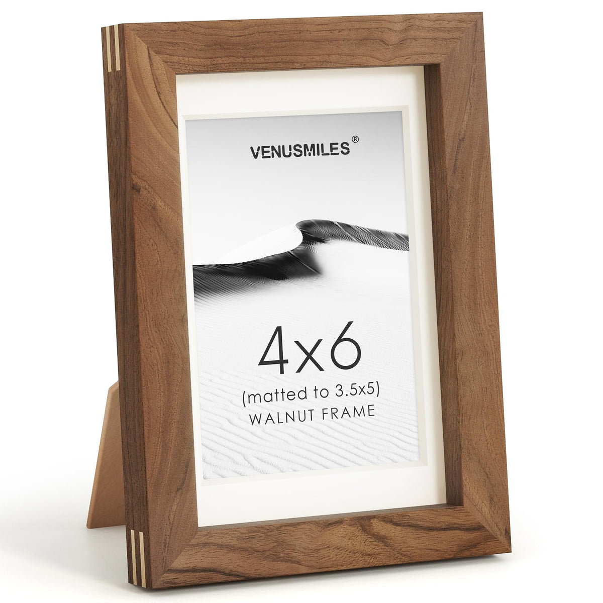 4x6 Picture Frame, USA-Sourced Natural Maple Wood Photo Collage Frame with HD Tempered Glass, Modern Simple 4 x 6 Wooden Frame Matted to 3.5x5, Gallery Wall Frames for Art, Wall or Tabletop Display