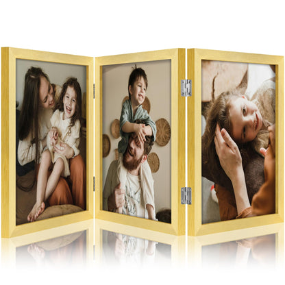 decorUhome Black Triple 4x6 Picture Frame Vertical