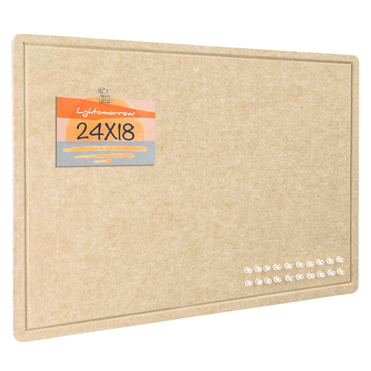 Felt Bulletin Board 36x24 inches, Decorative Pin Board for Home & Office
