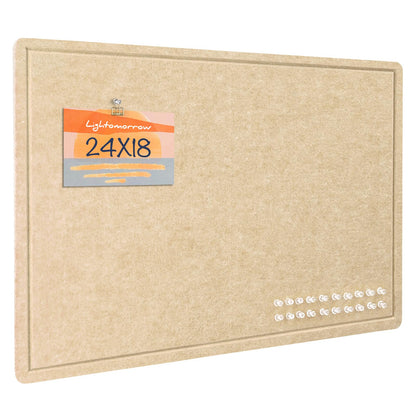 Felt Bulletin Board 36x24 inches, Decorative Pin Board for Home & Office