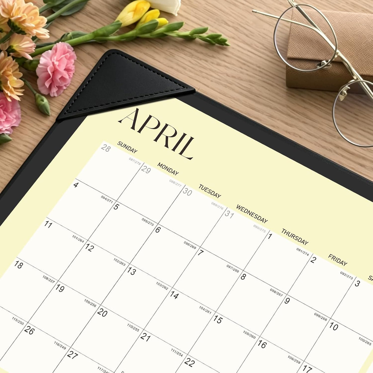 Desk Calendar 2026-2027 with Desk Mat, 18-Month Large 22" x 17" Desk Pad Calendar from Jul 2026 to Dec 2027, Seasonal Theme Desktop Monthly Calendar for Home Office School