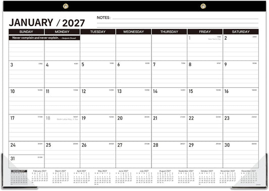 2027 Desk Calendar - JAN 2027 - DEC 2027, 12 Month Large Desk Calendar 2027